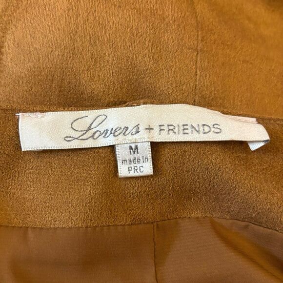 Lovers + Friends Brighton Faux Suede Brown Front Pocket Fully Lined Mini Skirt - Picture 5 of 8
